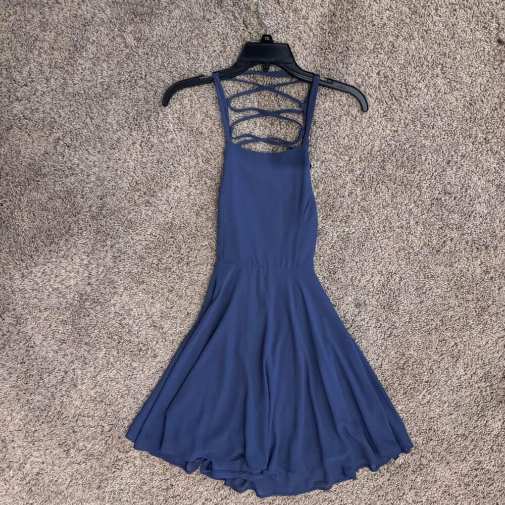 Lulus women XS dress EUC extra small dusty blue Lulu